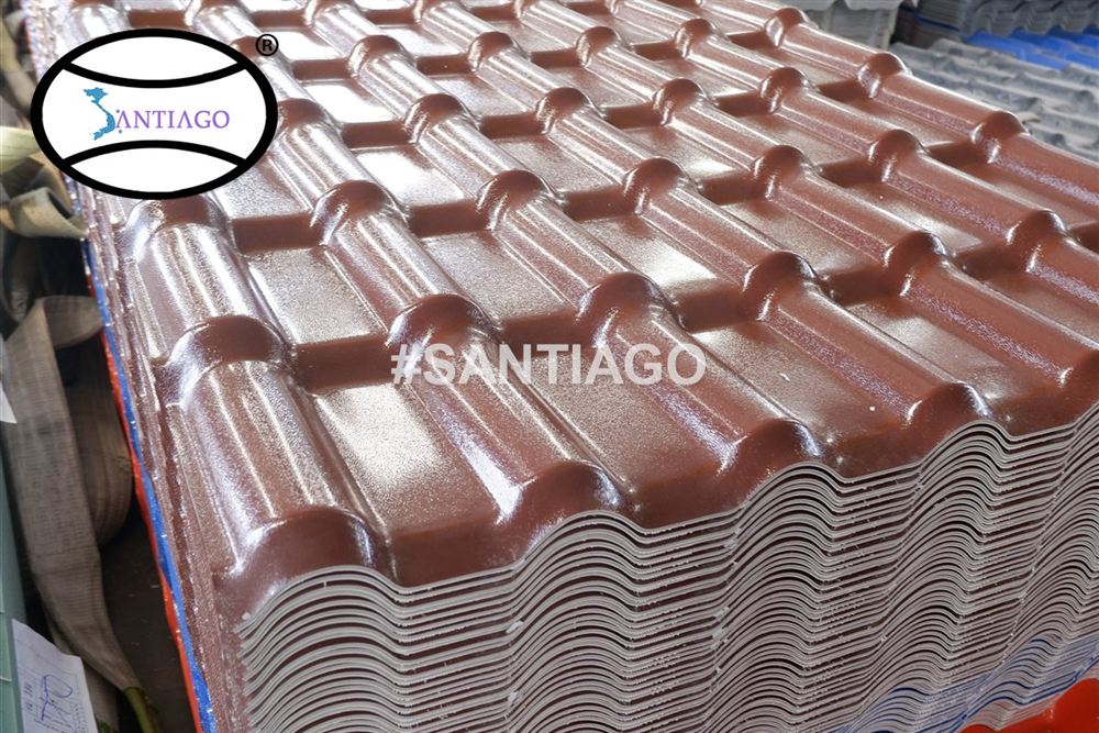 Tấm ngói nhựa PVC ASA Santiago tại nhà máy