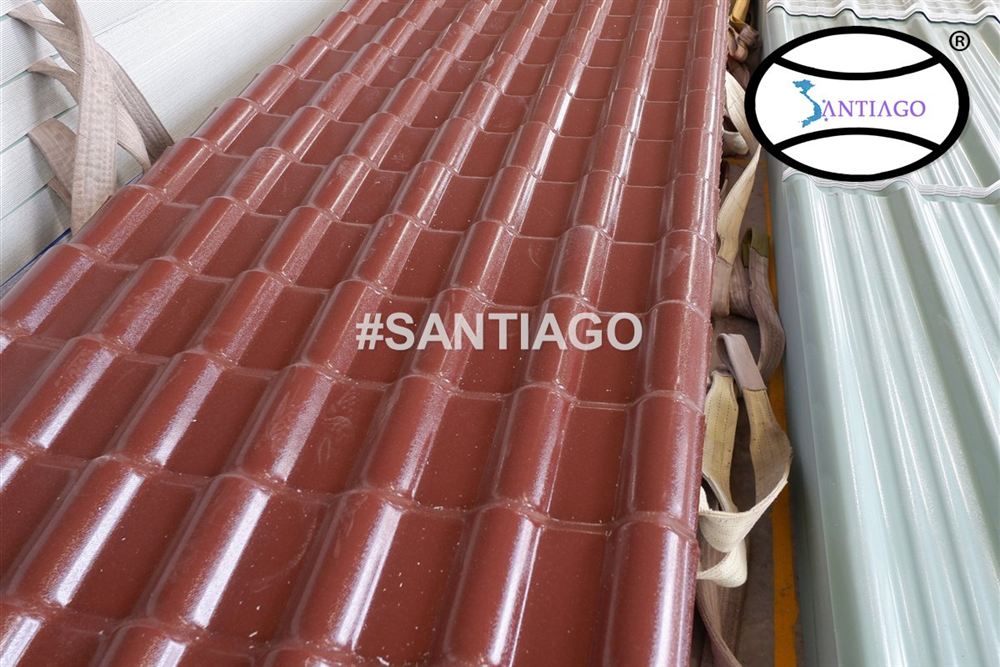 Tấm ngói nhựa PVC ASA Santiago tại nhà máy