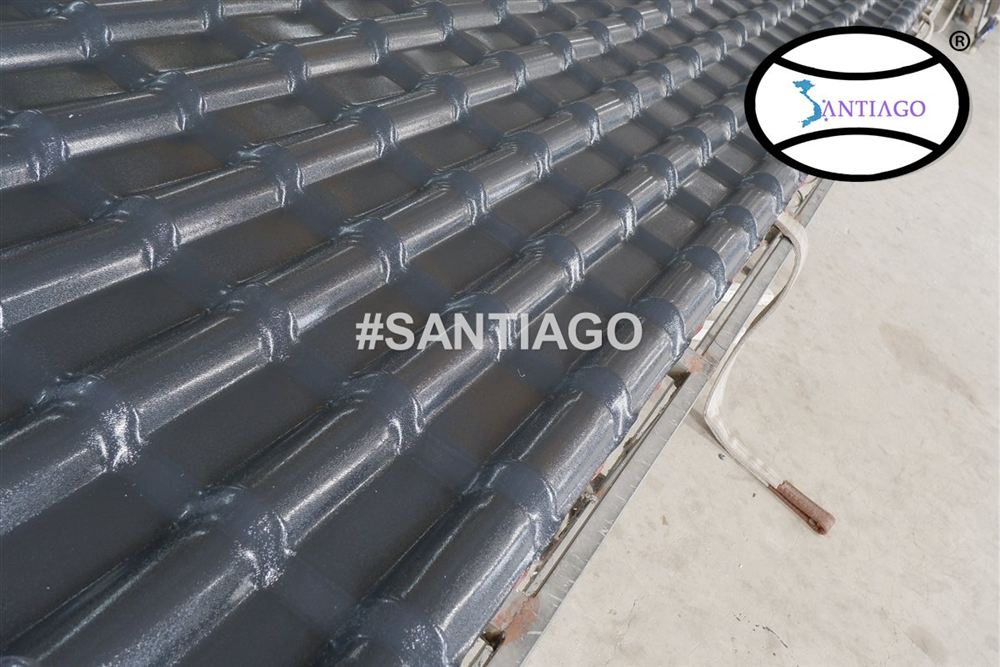 Tấm ngói nhựa PVC ASA Santiago tại nhà máy