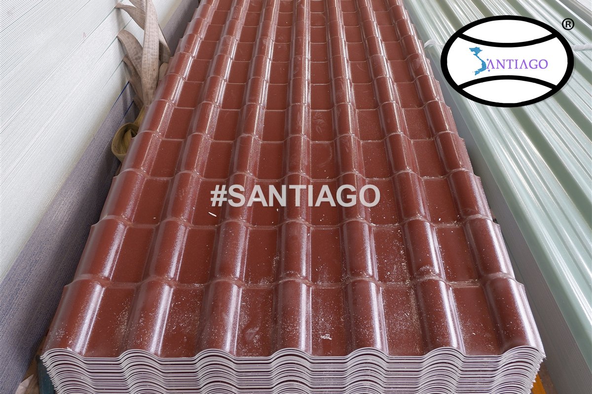 Tấm ngói nhựa PVC ASA Santiago tại nhà máy
