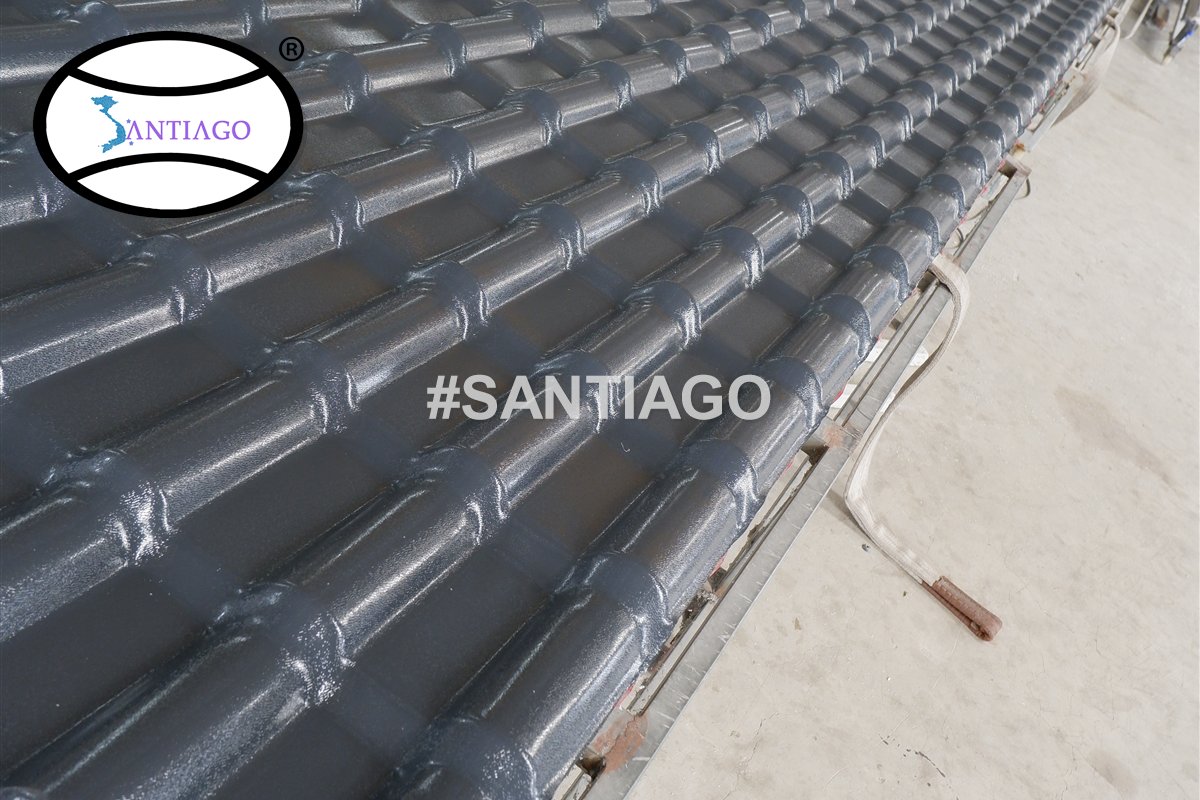 Tấm ngói nhựa PVC ASA Santiago tại nhà máy