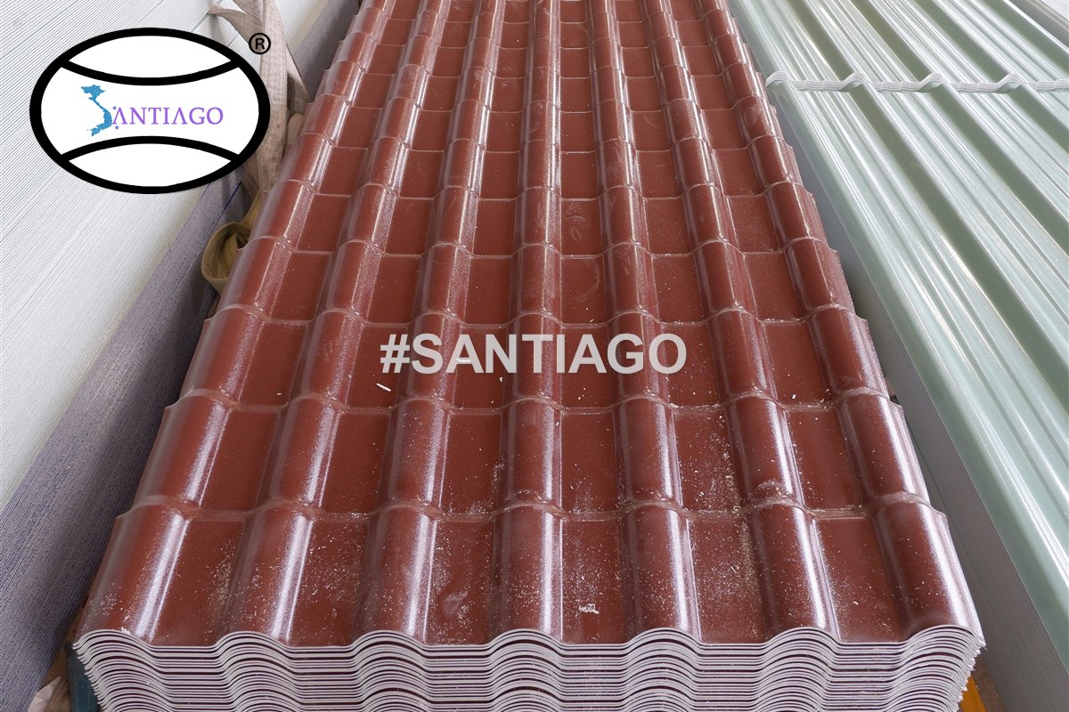 Tấm ngói nhựa PVC ASA Santiago tại nhà máy