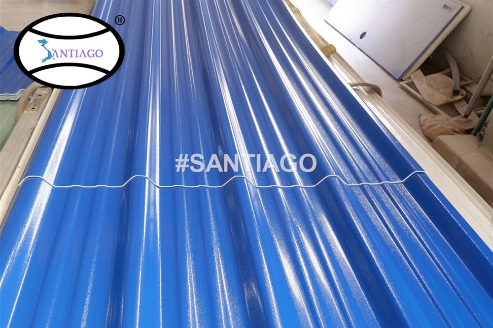 Tấm tôn nhựa PVC ASA Santiago tại nhà máy