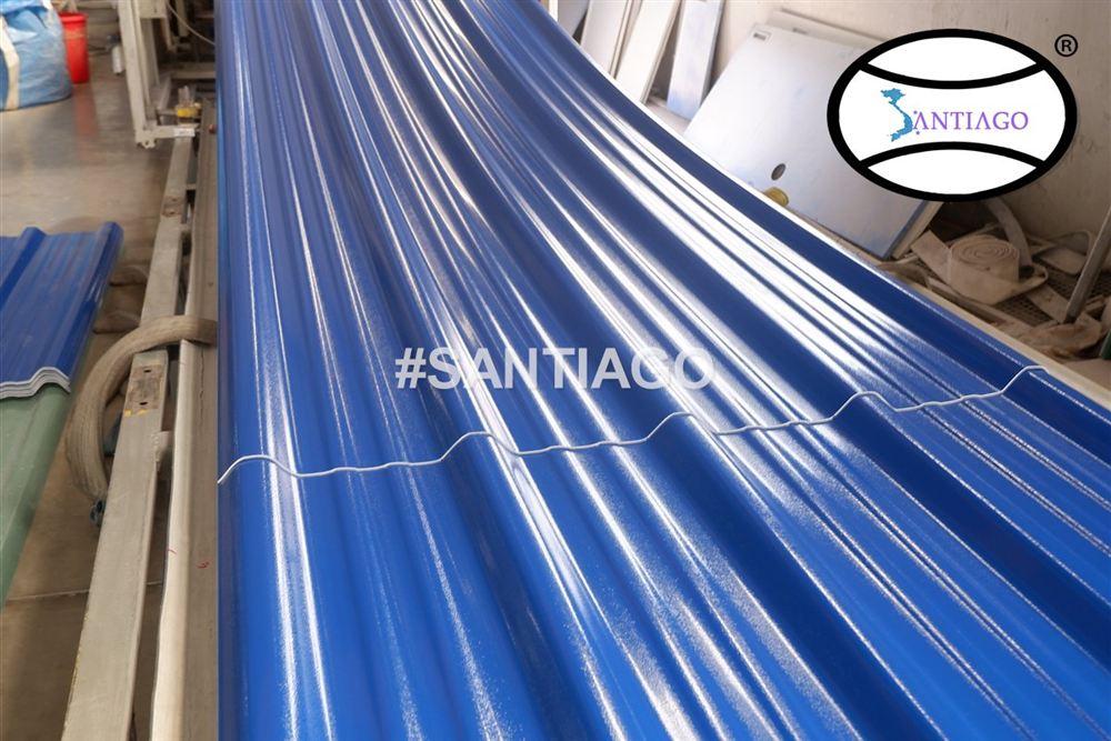 Tấm tôn nhựa PVC ASA Santiago tại nhà máy