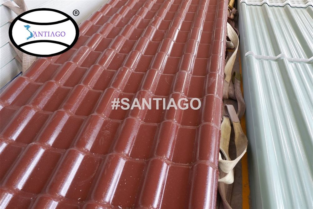Tấm ngói nhựa PVC ASA Santiago tại nhà máy