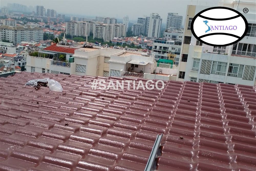Công trình lợp ngói nhựa Santiago ở TP.HCM