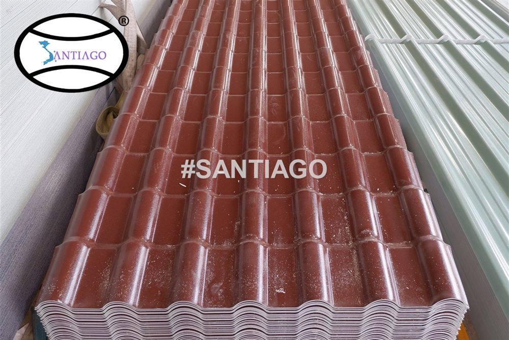 Tấm ngói nhựa PVC ASA Santiago tại nhà máy
