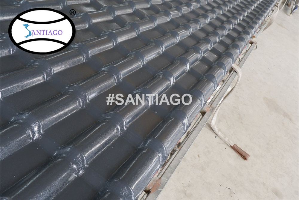Tấm ngói nhựa PVC ASA Santiago tại nhà máy