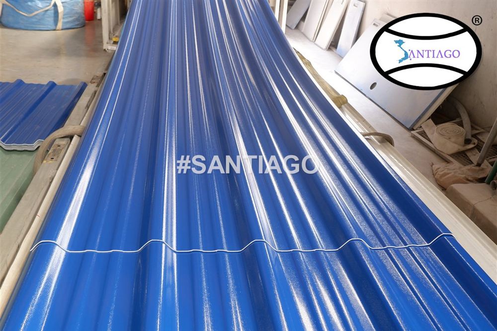 Tấm tôn nhựa PVC ASA Santiago tại nhà máy