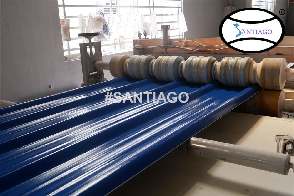 Tấm tôn nhựa PVC ASA Santiago tại nhà máy
