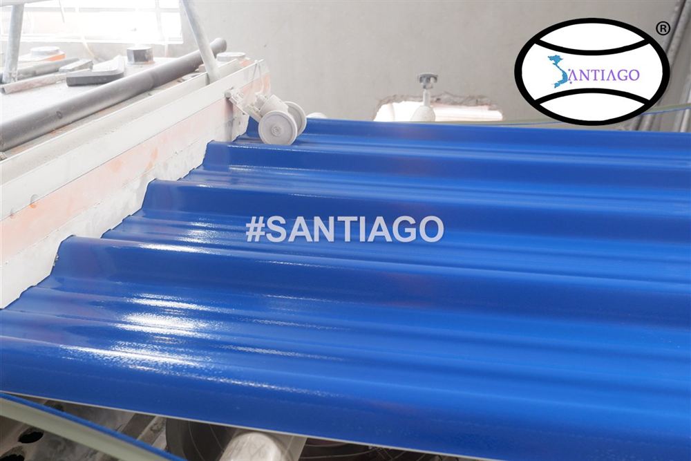 Tấm tôn nhựa PVC ASA Santiago tại nhà máy