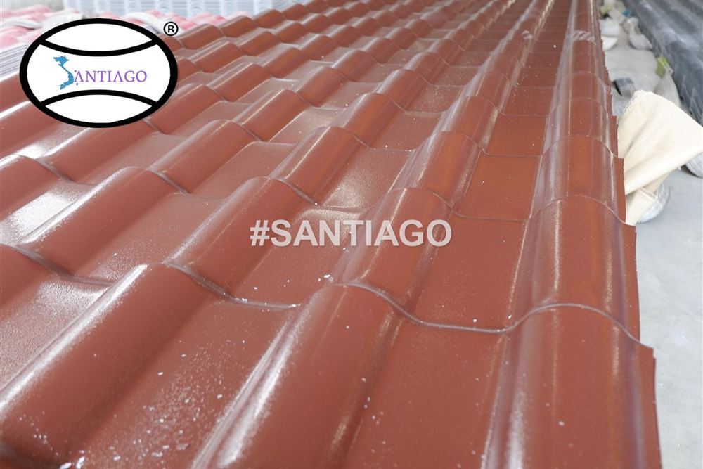 Tấm ngói nhựa PVC ASA Santiago tại nhà máy