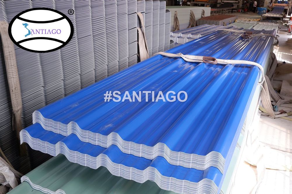 Tấm tôn nhựa PVC ASA Santiago tại nhà máy