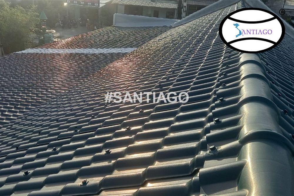 Công trình lợp ngói nhựa Santiago ở Phù Cát, Bình Định cũ (nay thuộc Gia Lai)