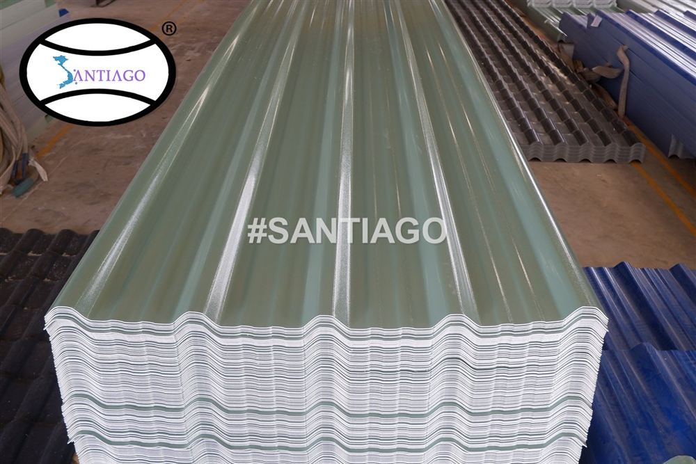 Tấm tôn nhựa PVC ASA Santiago tại nhà máy
