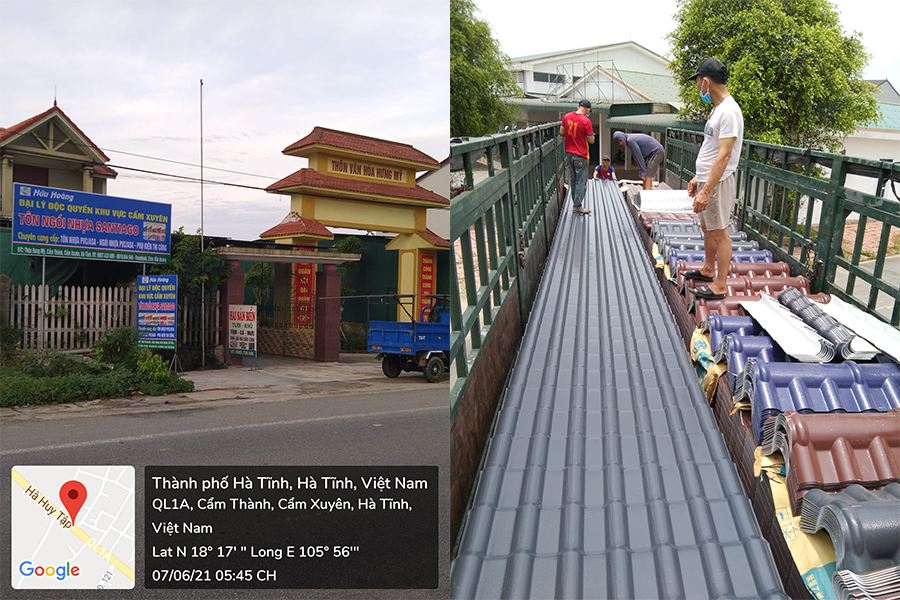 tôn ngói nhựa Santiago tại hà tĩnh
