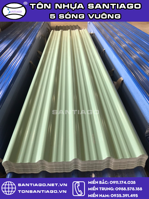 tôn nhựa 5 sóng hòa bình