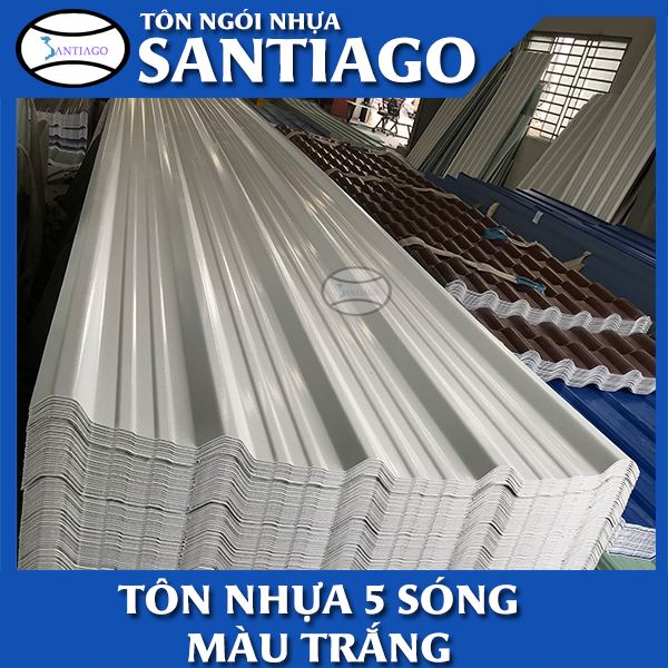 tôn nhựa pvc asa màu trắng