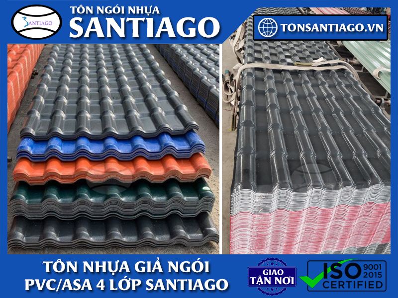 tôn nhựa giả ngói pvc asa santiago