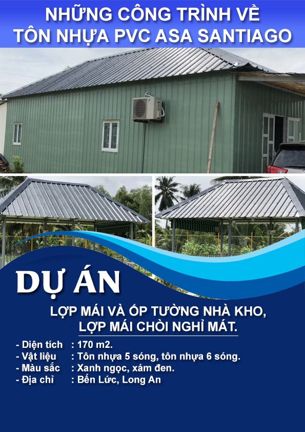 tôn nhựa pvc asa 4 lớp Santiago