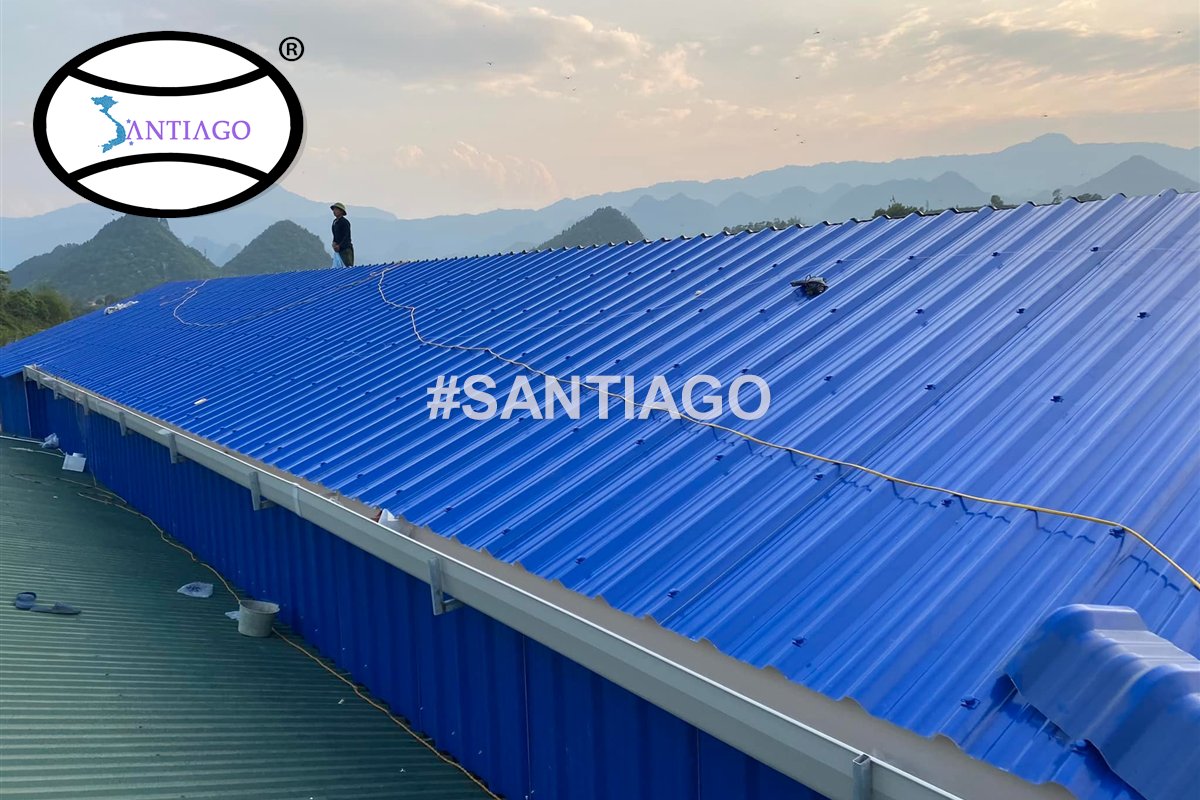 Mái tôn nhựa PVC ASA Santiago lợp công trình ở Lai Châu