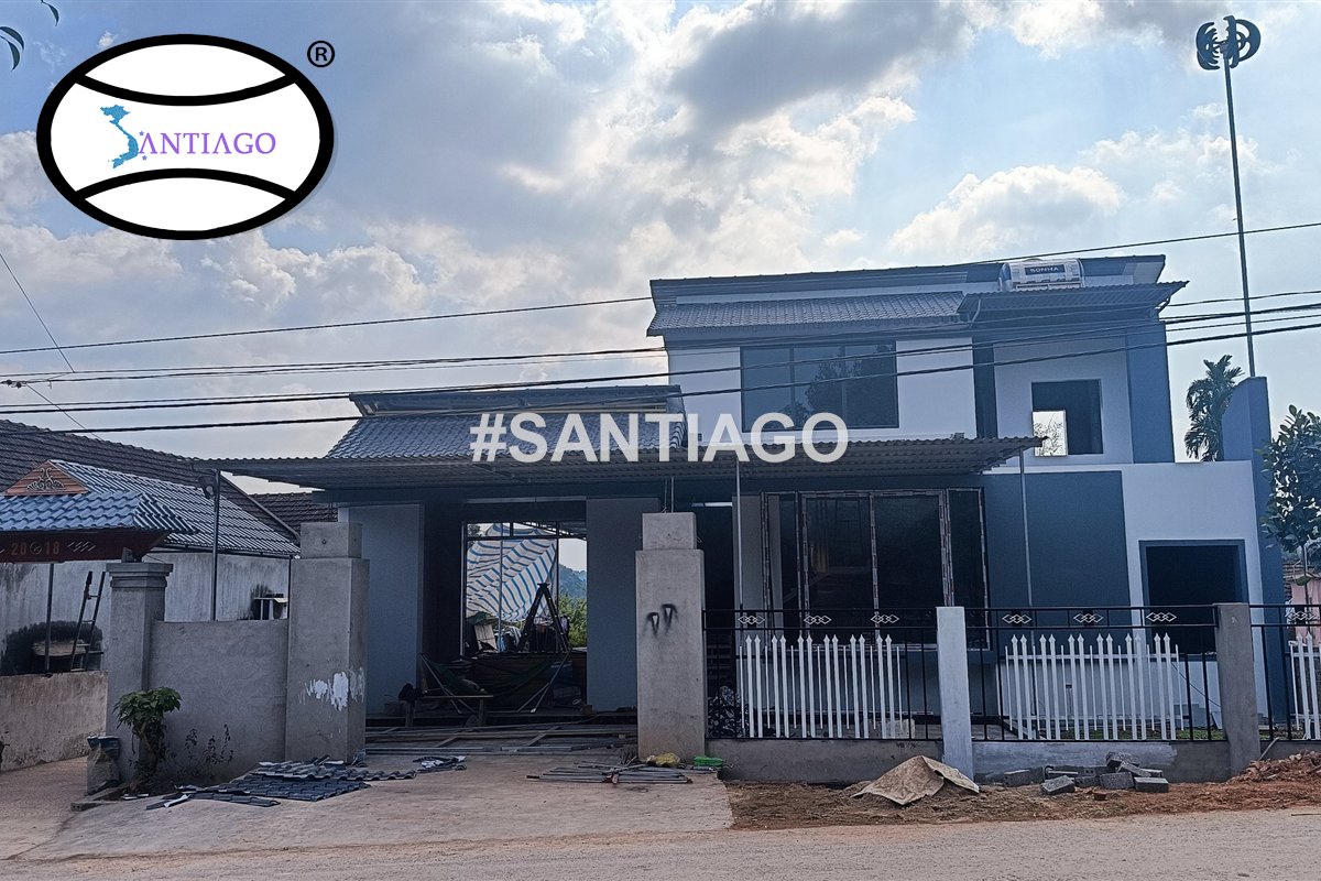 Mái nhà và mái cổng lợp ngói nhựa PVC ASA Santiago ở Nghệ An